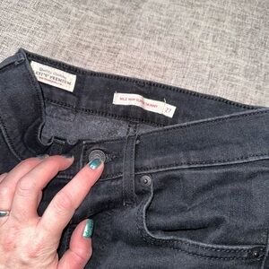 Levi’s Mile High Super Skinny black high waisted jeans